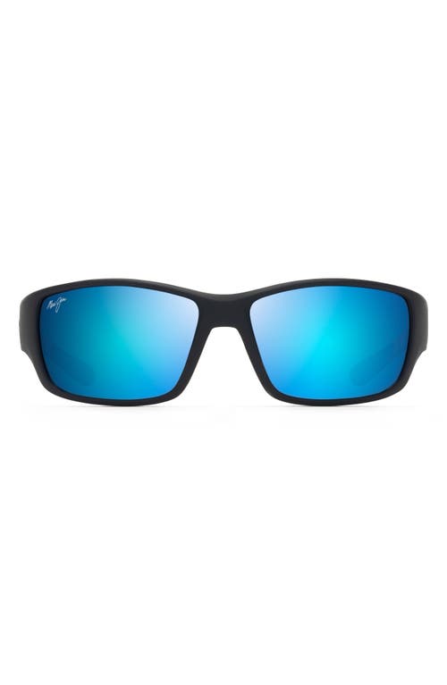 Maui Jim Local Kine 61mm Polarized Sunglasses In Black/sea Blue/grey