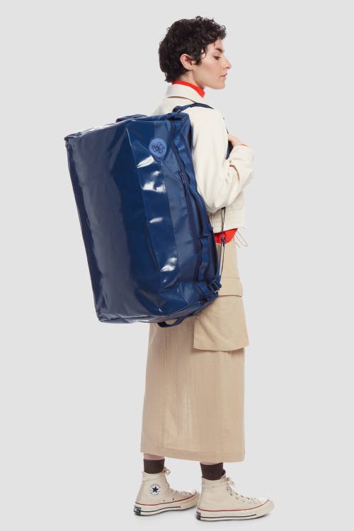 Baboon To The Moon Womens Navy Go Mini Woven Duffle Bag In Navy