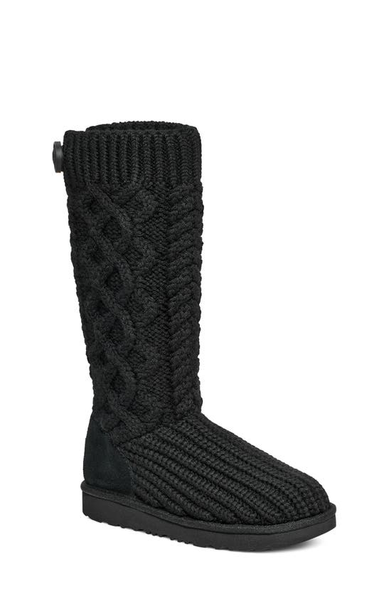 UGG KIDS' CLASSIC CABLE KNIT WATER RESISTANT BOOT