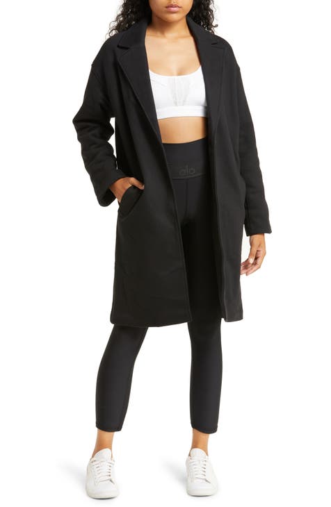 Stylish Alo Yoga Black Knockout Faux Fur Jacket - Size XXS