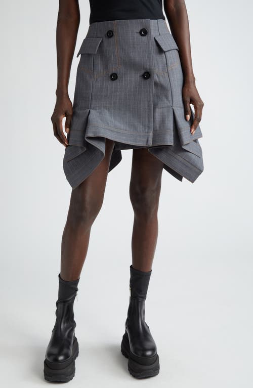 Sacai Pinstripe Double Breasted Skirt at Nordstrom,