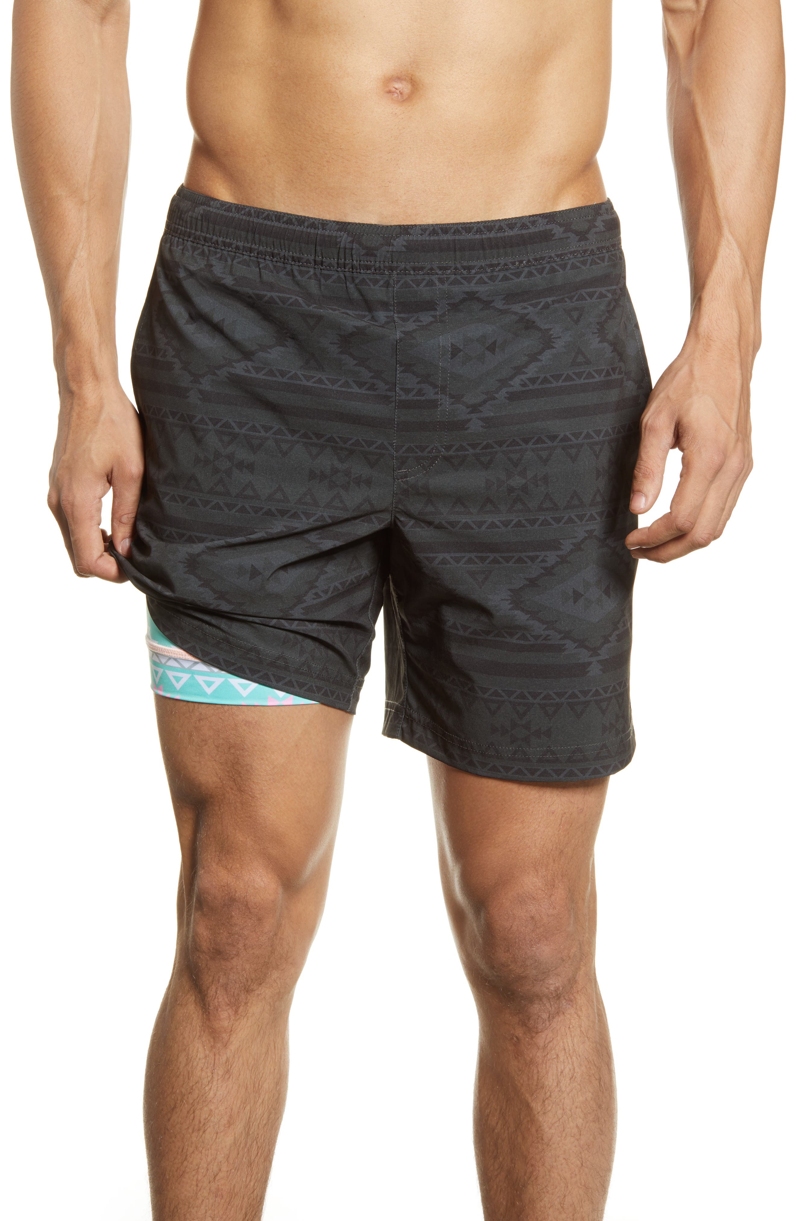 men's athletic shorts with compression liner