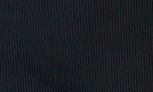 Endless Rose Mock Neck Long Sleeve Rib Midi Dress In Black