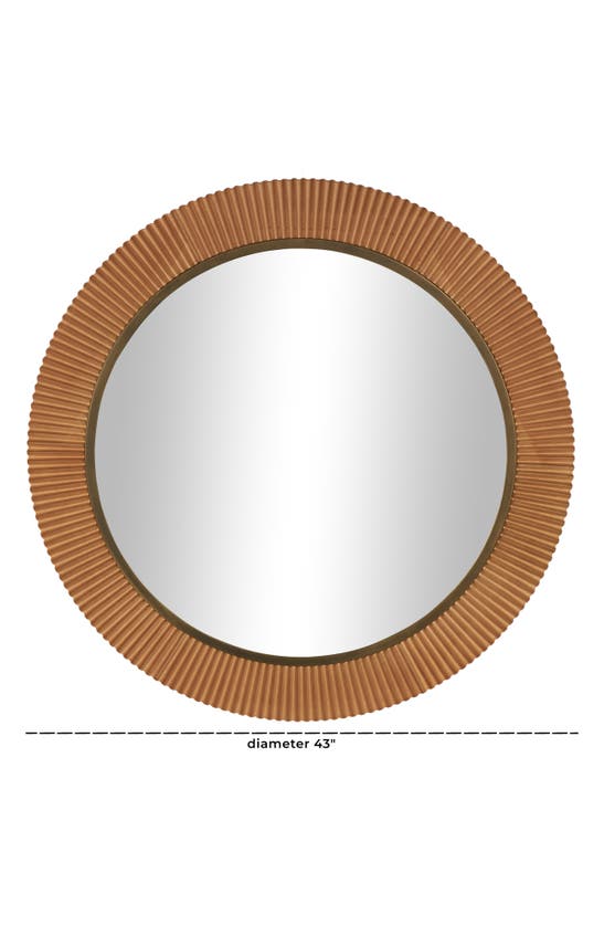 Shop Willow Row Wood Wall Mirror In Brown