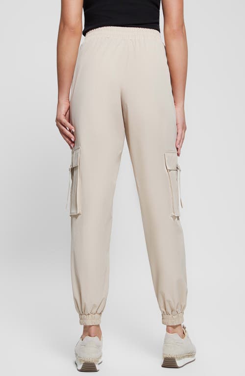 Shop Guess Aurlie Cargo Joggers In Fawn Taupe