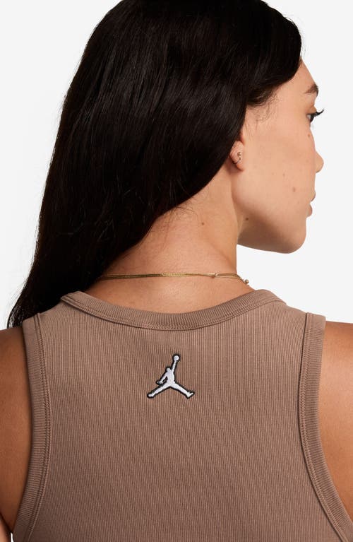 JORDAN JORDAN CROP COTTON BLEND TANK TOP 