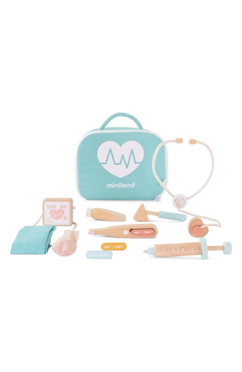 Miniland Medical Kit 10-Piece Wooden Doll Accessory Set in Blue at Nordstrom