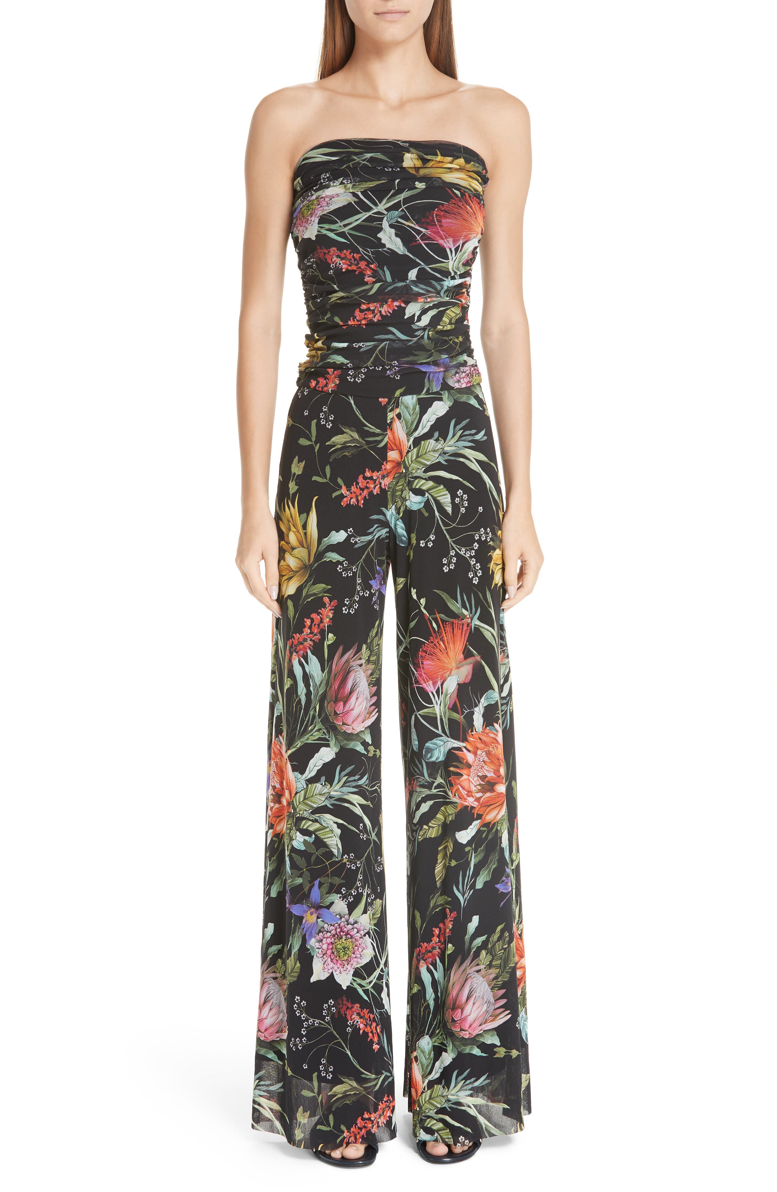 fuzzi strapless jumpsuit