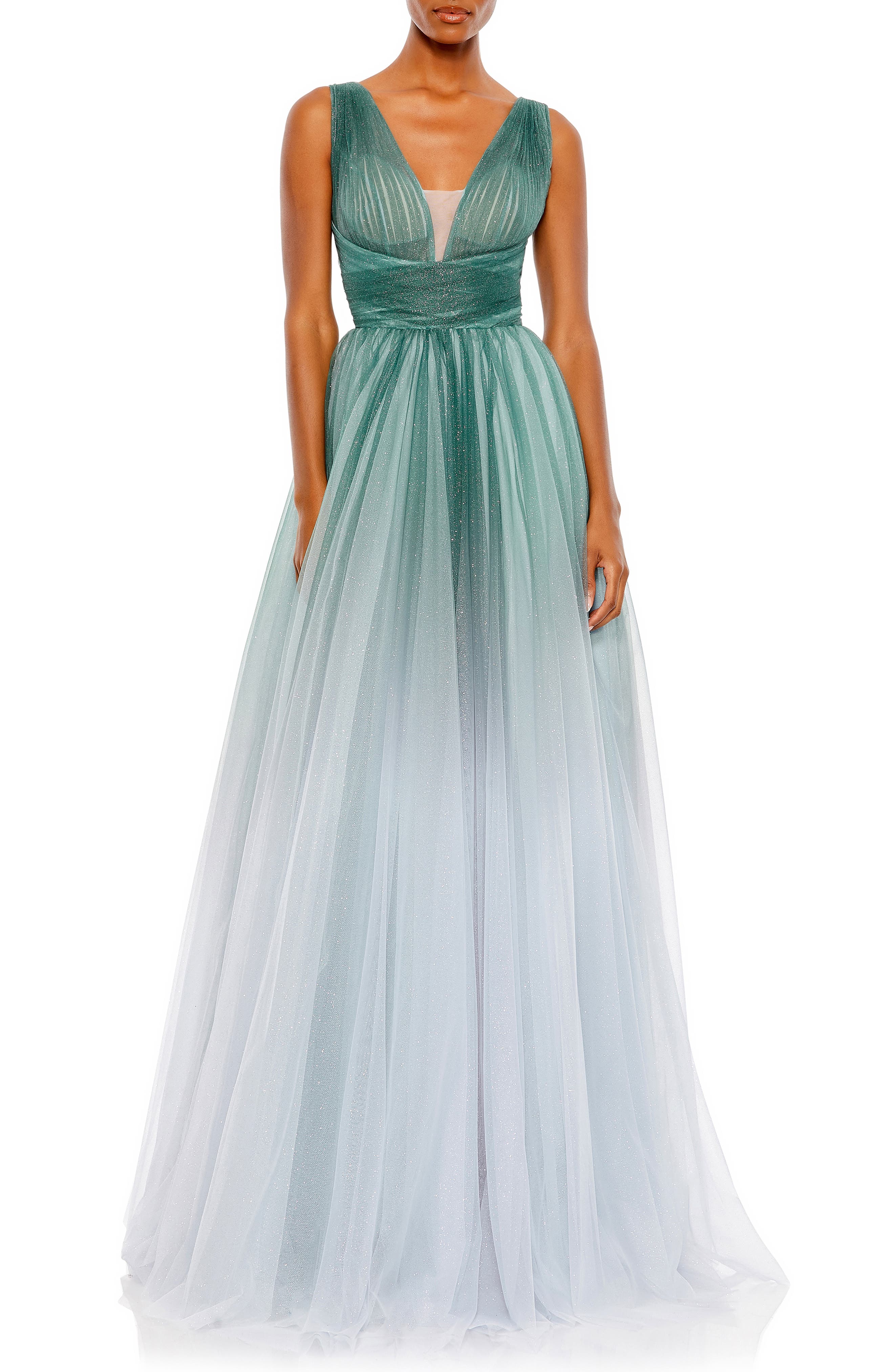 blue green ombre dress