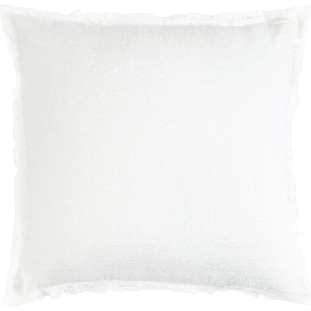 ANAYA ANAYA BRIGHT FRINGE SO SOFT LINEN PILLOWS WITH DOWN INSERT