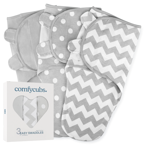 Shop Comfy Cubs Easy Swaddle Blanket In Gray