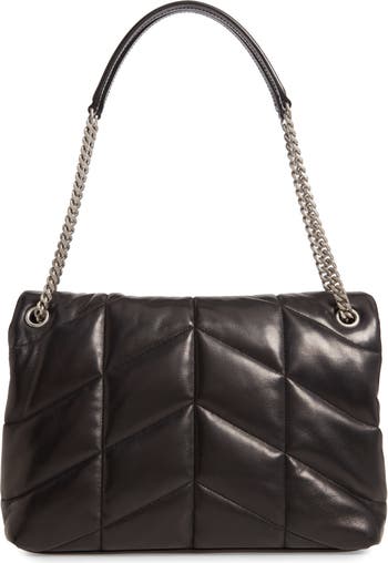 Saint Laurent Small Loulou Leather Puffer Bag - Black