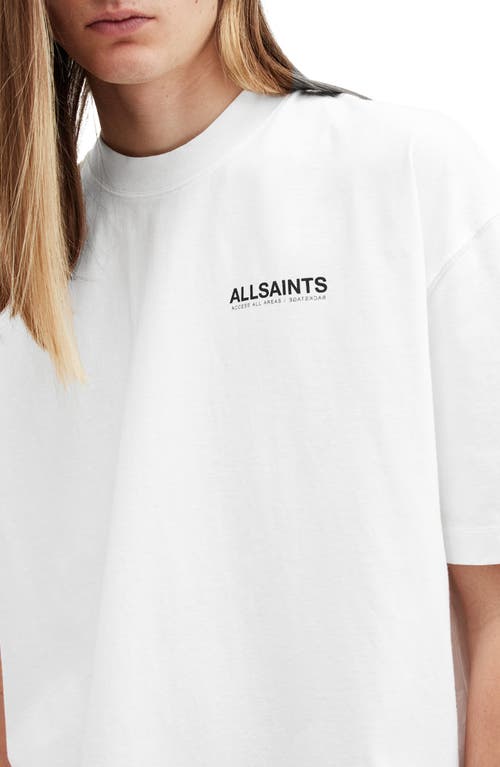 Shop Allsaints Scottsdale Logo Graphic T-shirt In Ashen White