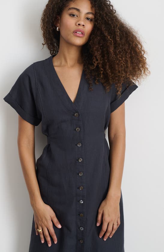 Shop Alex Mill Madeline Shirtdress In Washed Black
