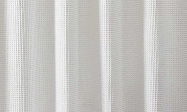 Calvin Klein Waffle Weave Shower Curtain In White