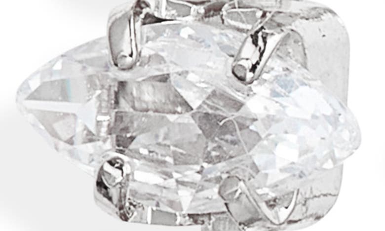 Shymi Tennis Chain Drop Earrings In Silver