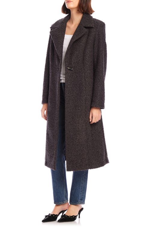 Fifteen Twenty Long Teddy Coat In Charcoal In Charcoal