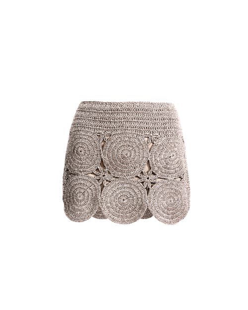 SIMONMILLER Beep Beep Mini Skirt in Satellite Silver 