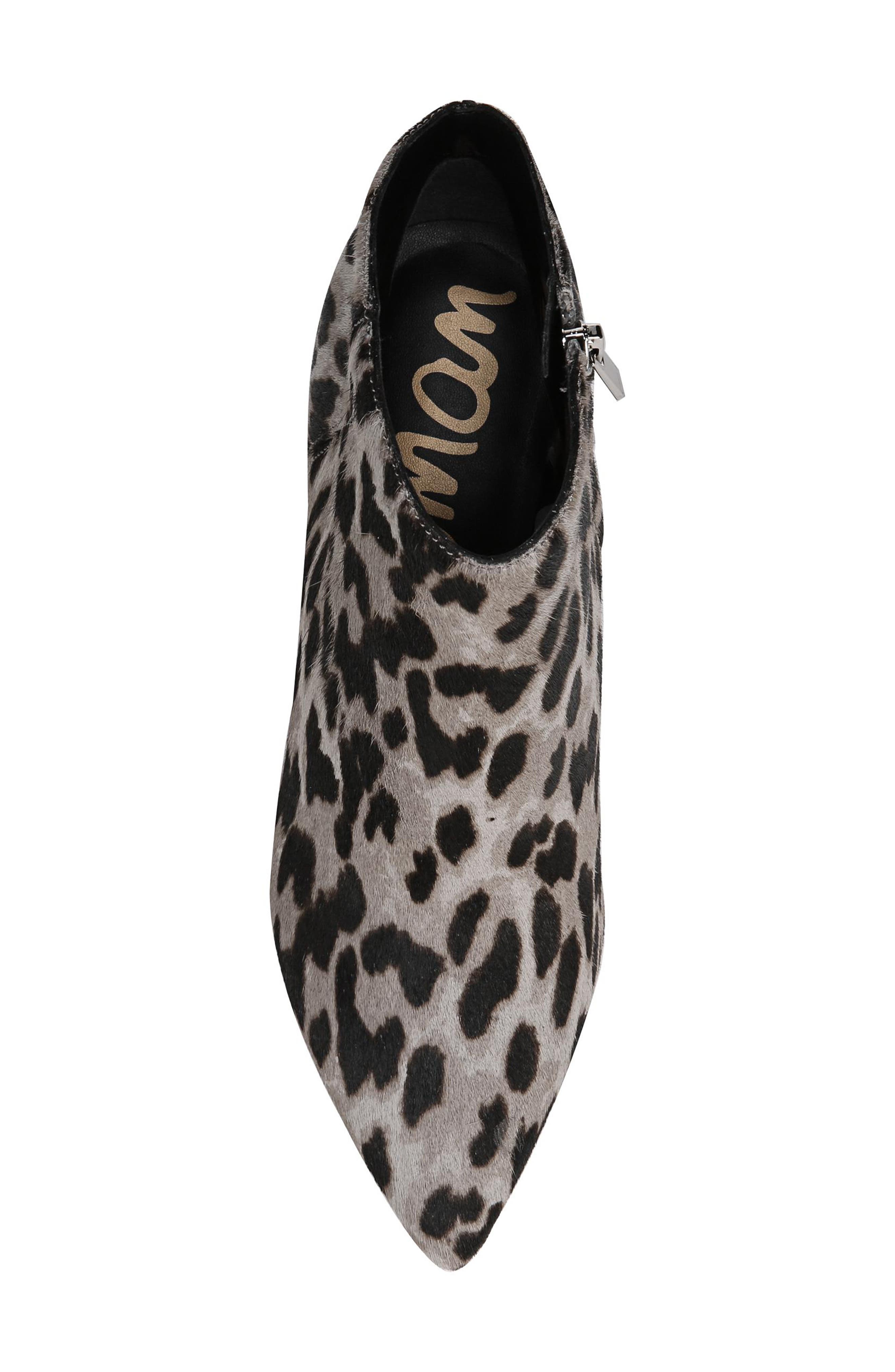 kinzey genuine calf hair pointy toe bootie