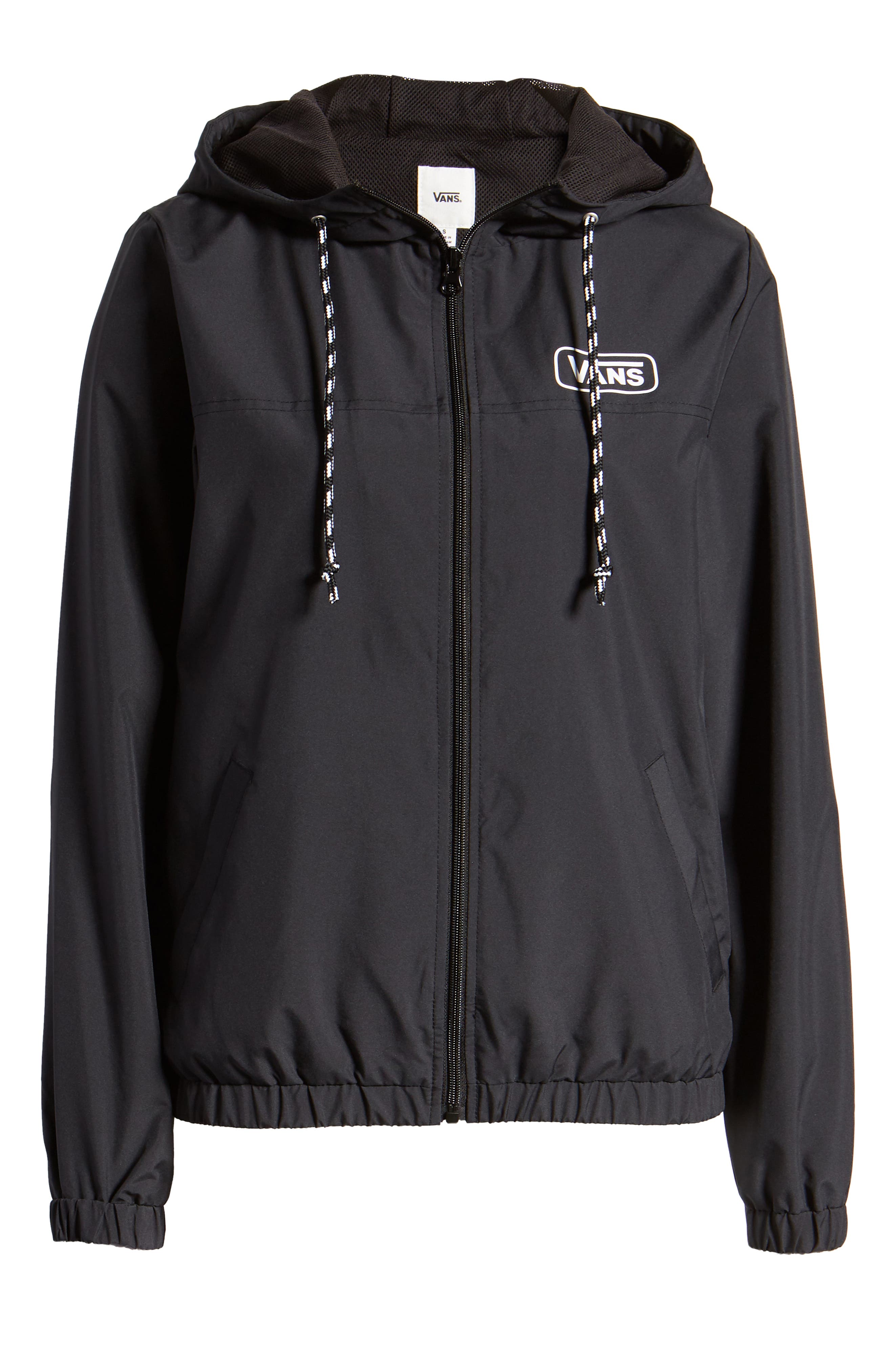 vans kastle iii black windbreaker jacket