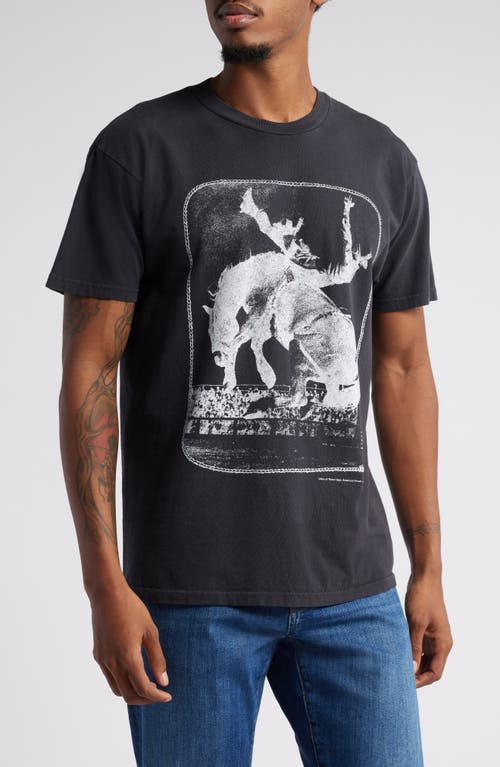 Shop One Of These Days Last Ride Cotton Graphic T-shirt In Washed Black