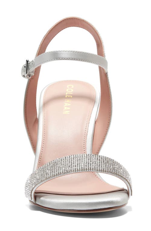 Shop Cole Haan Josie Wedge Sandal In All Over Crystal/grey Satin