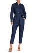 Thumbnail image number 1 of 7 For All Mankind Front Button Waist Tie Denim Jumpsuit