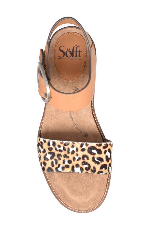 Shop Söfft Bali Sandal In Luggage/tan Calf Hair