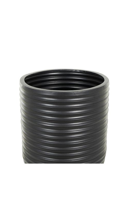 Vivian Lune Home Set Of 3 Metal Vases In Black