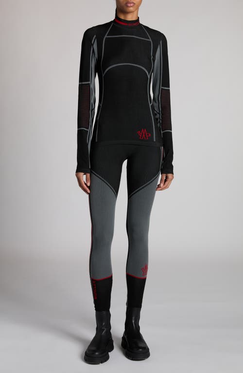 Moncler Long-sleeve Base Layer T-shirt In Black