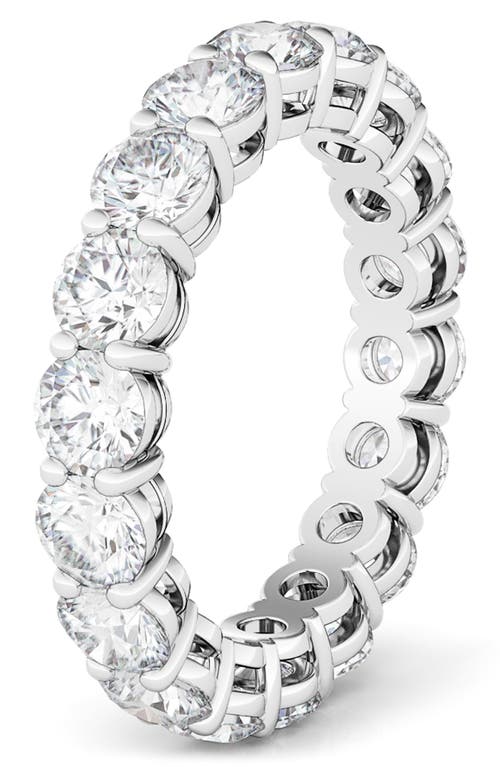 Shop Hautecarat Round Cut Lab Created Diamond 18k Gold Eternity Band Ring In White Gold