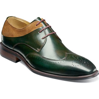 Stacy Adams Hewlett Wingtip, Green