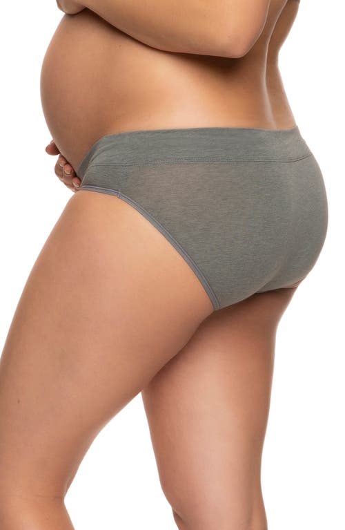 Shop Felina 3-pack Organic Cotton Maternity Briefs In Slate/pebble/cloud