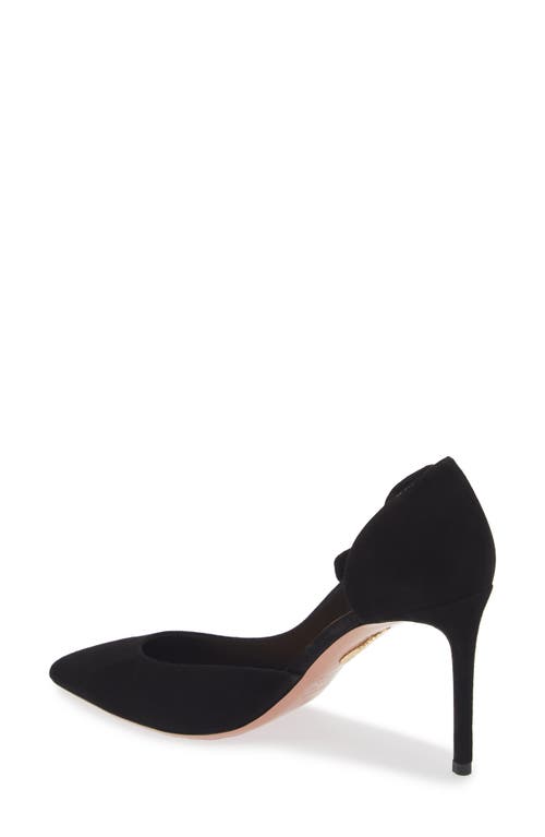 Shop Aquazzura Very Bow Tie Pointed Toe Pump In Black