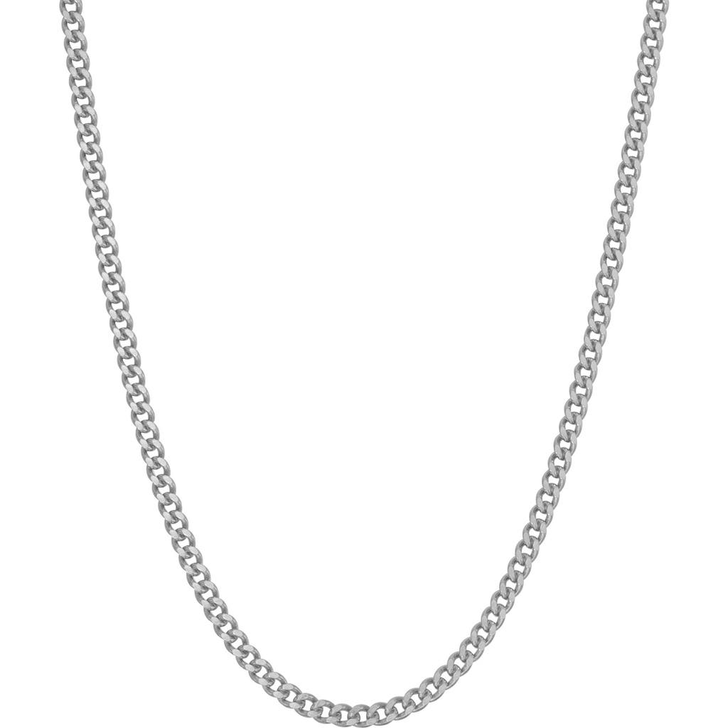 Fzn Curb Chain Necklace In Silver