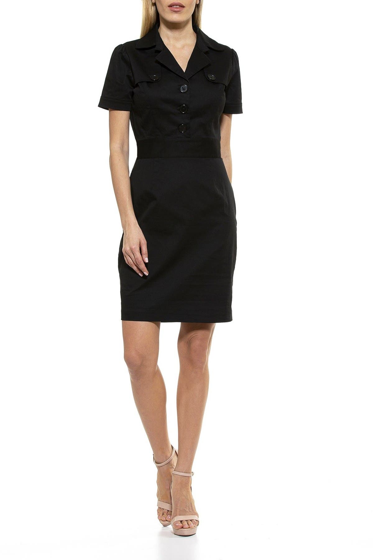 short sleeve trench dress
