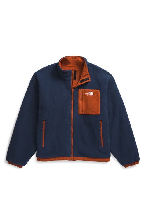 Shop The North Face Yumiori Reversible Jacket In Earthen Copper/summit Navy