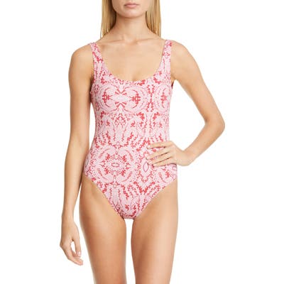 Etro Paisley Print One-Piece Swimsuit, US / 42 IT - Pink