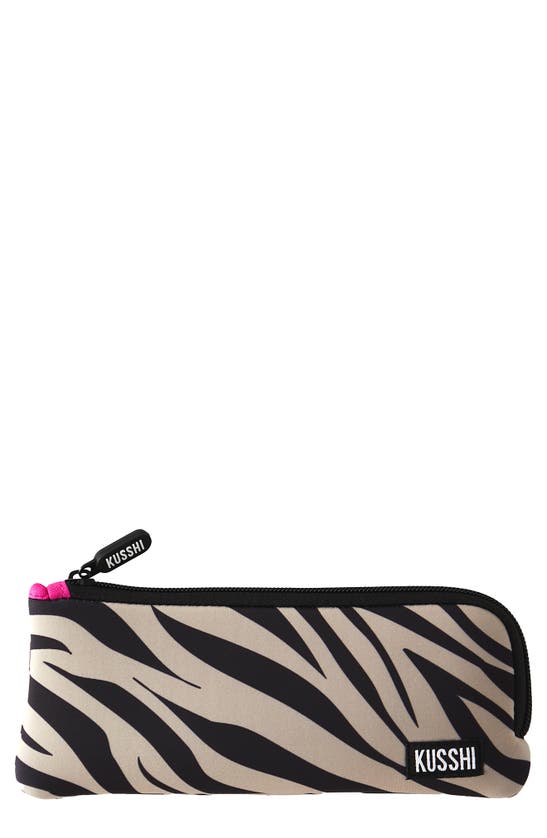 Shop Kusshi Cosmetics Pencil Case In Zebra