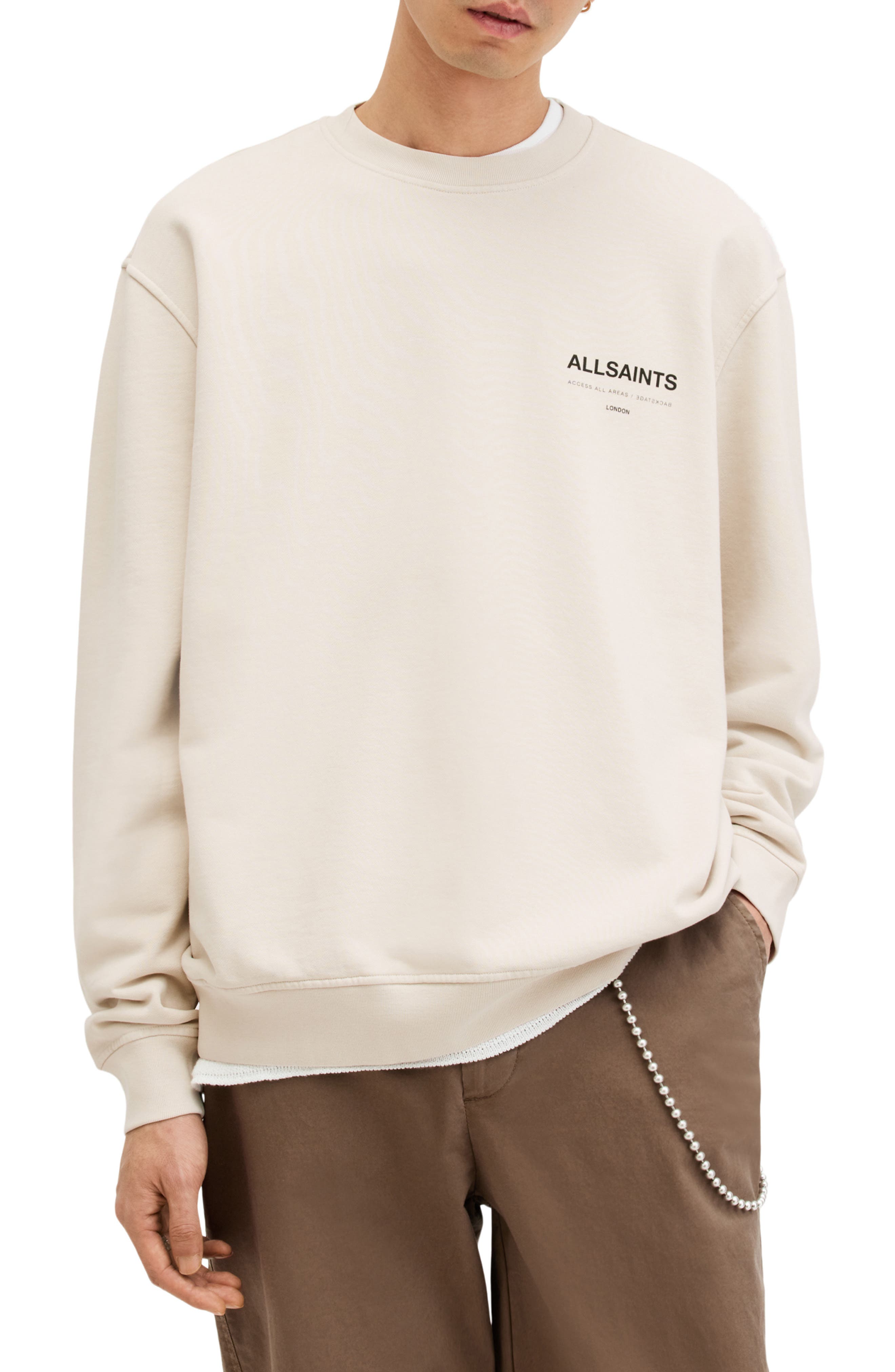 cream mens crewneck