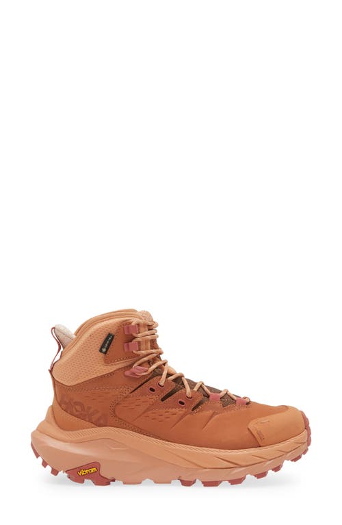 Shop Hoka Kaha 2 Gtx Waterproof Hiking Boot In Cedar/sandstone