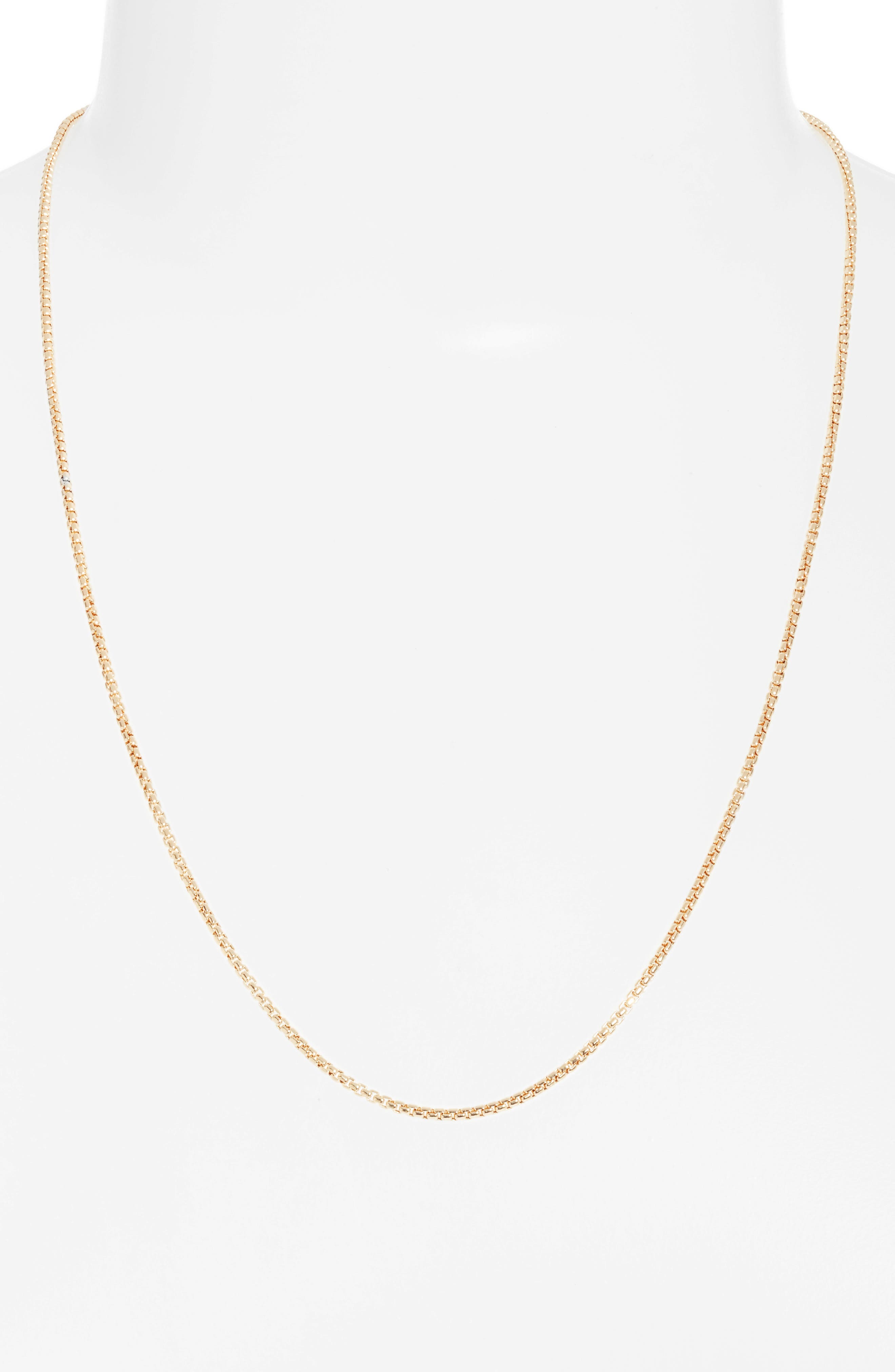 David Yurman Box Chain Necklace in 18K 