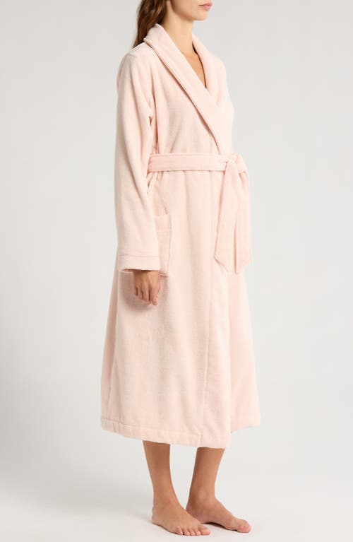 Shop Nordstrom Hydro Cotton Terry Robe In Pink Peony Bud