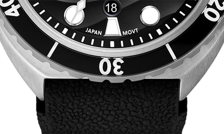 Shop Fossil Breaker Silicone Strap Watch, 42mm In Black