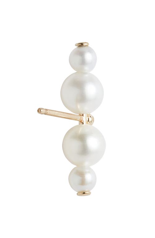 POPPY FINCH POPPY FINCH DUO CULTURED PEARL BAR STUD EARRINGS