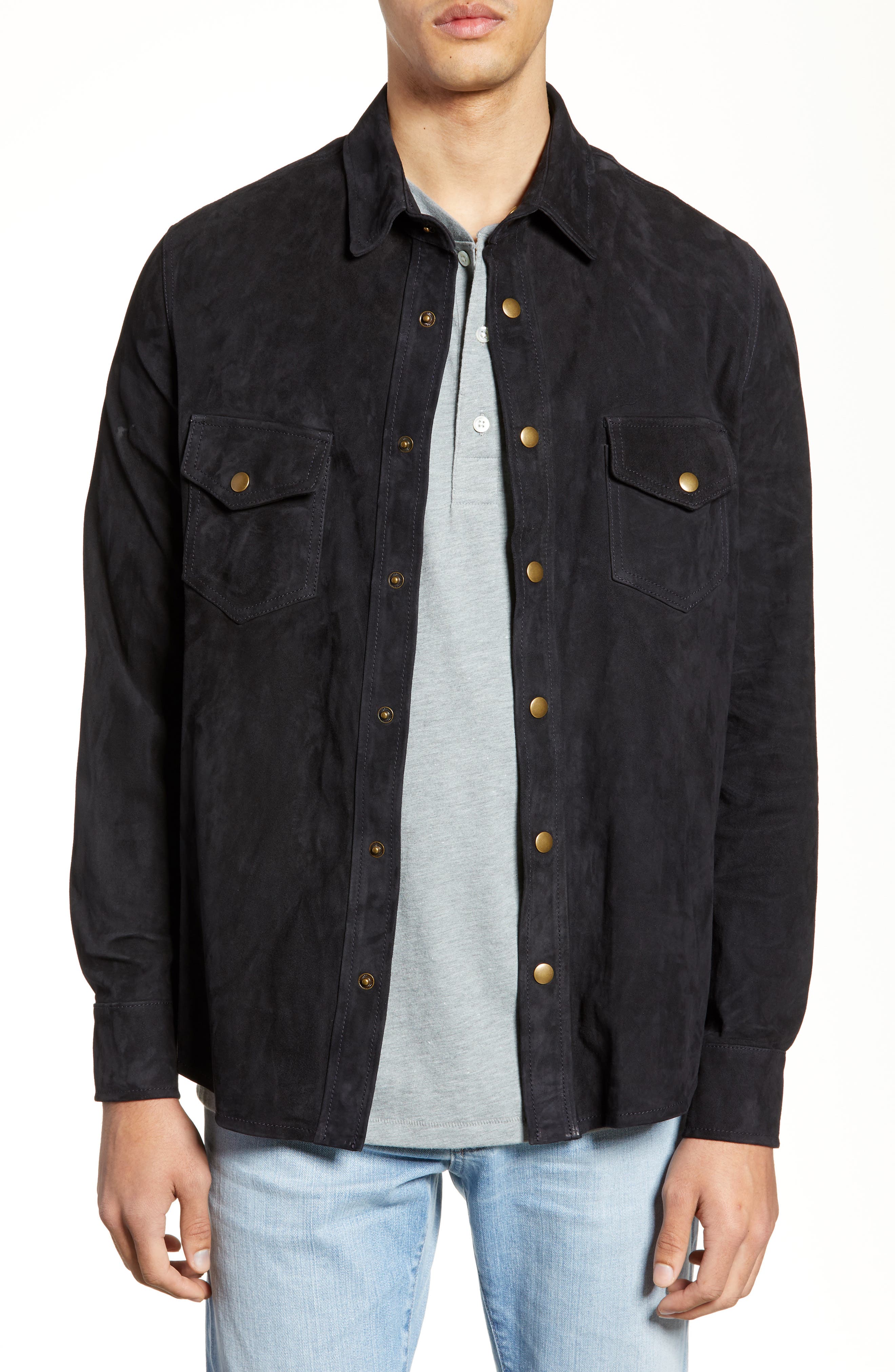 billy reid suede shirt