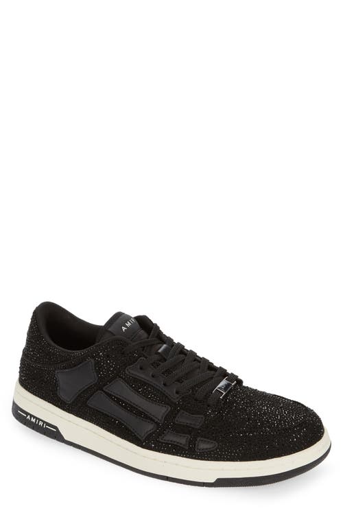 Shop Amiri Skeleton Crystal Low Top Sneaker In Black