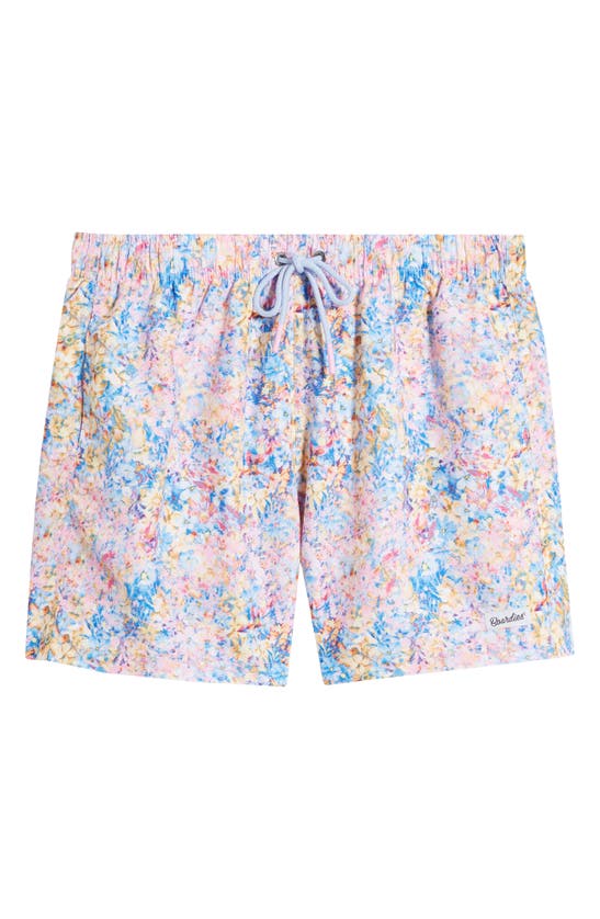 Shop Boardies Ditsy Floral Repreve® Recycled Polyester Swim Trunks In Pink/ Blue Multi