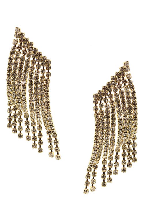 Shop Olivia Welles Crystal Drop Earrings In Gold/clear