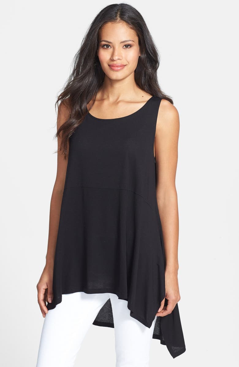 Eileen Fisher Wide Neck Long Jersey Tank (Online Only) | Nordstrom